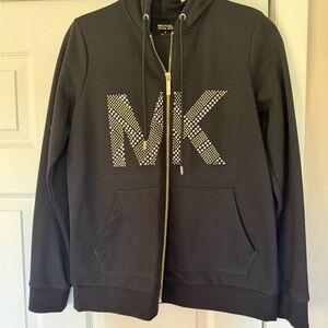 Michael Kors Black Hoodie with Gold Accents